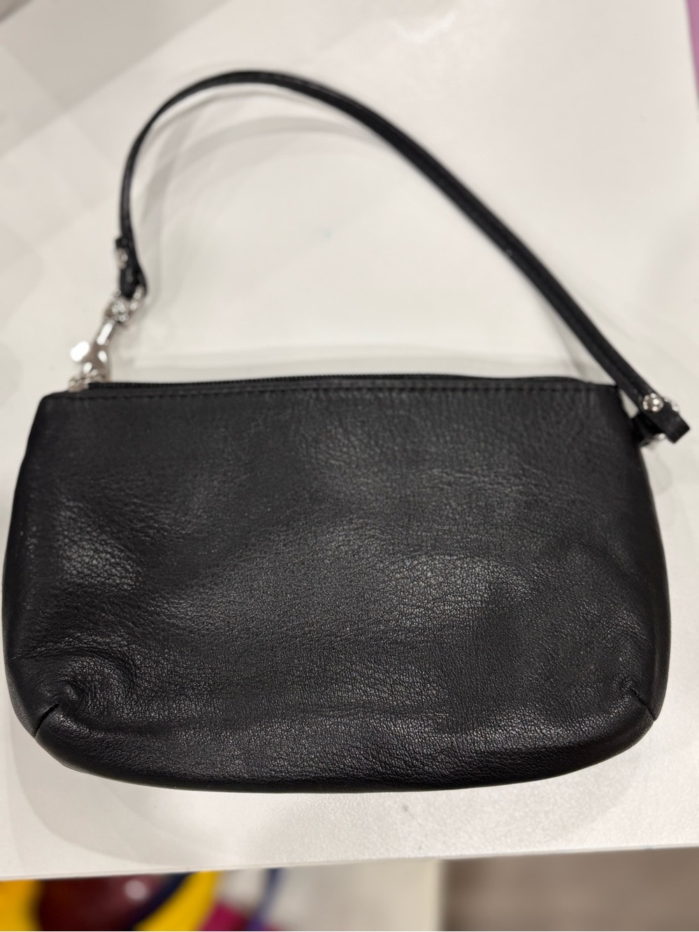 Coach Black Leather Turn-Lock Wristlet/minibag - Picture 6 of 6